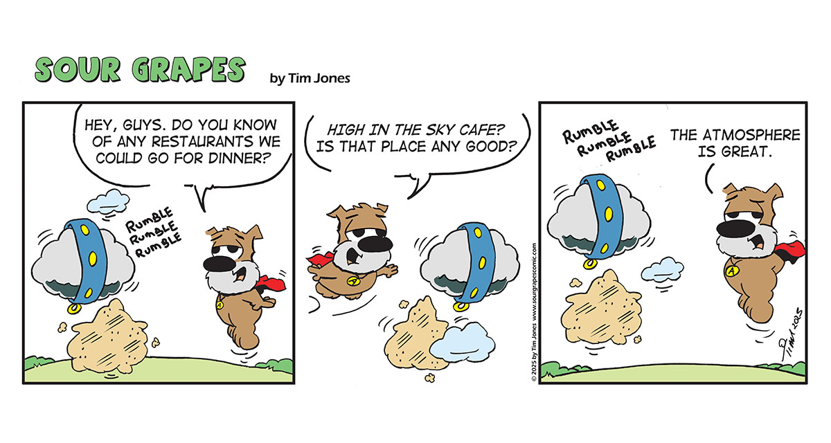 Sour Grapes Comic Strip - Beach 6-11-25