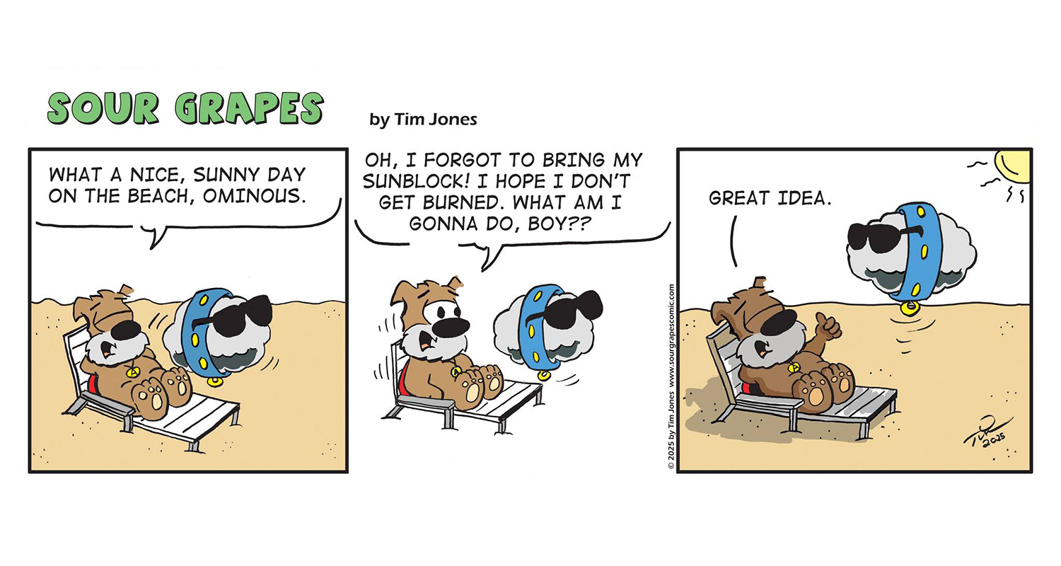 Sour Grapes Comic Strip - Beach 6-11-25