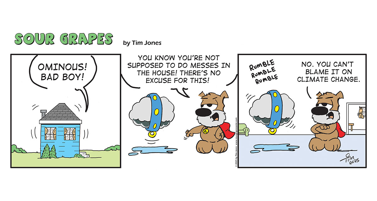 Sour Grapes Comic Strip - Climate Change 2-14-25