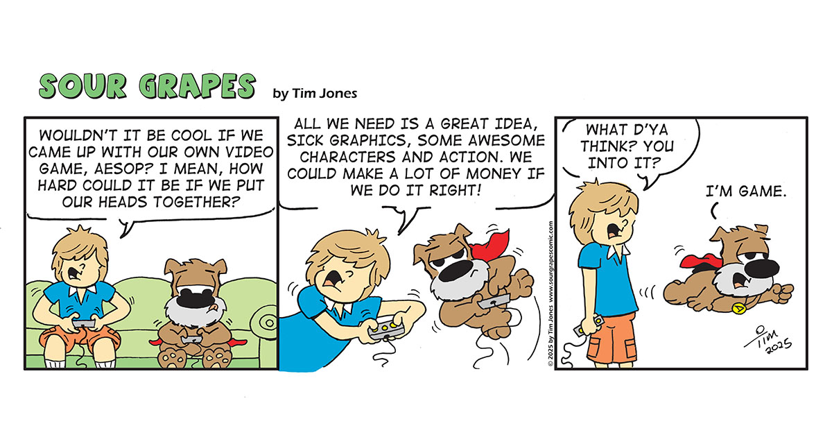 Sour Grapes Comic Strip - Game 1-17-25