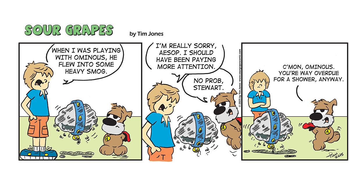 Sour Grapes Comic Strip -Shower 10-24-25