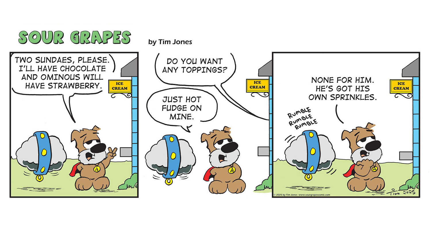 Sour Grapes Comic Strip - Sprinkles 6-18-25