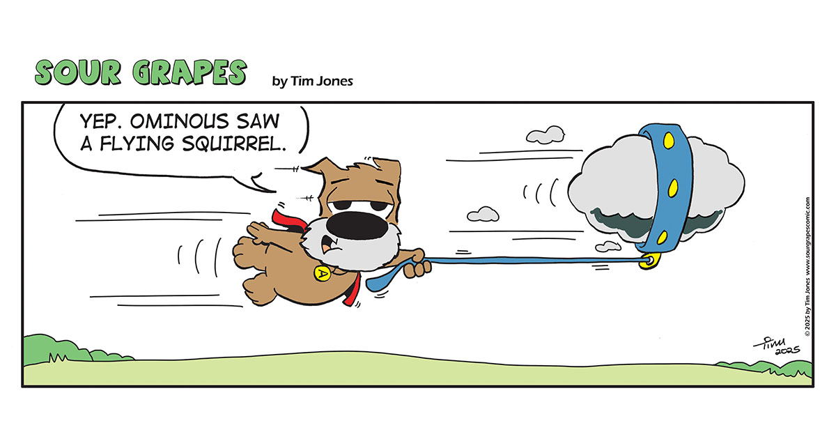 Sour Grapes Comic Strip - Squirrel 8-22-25