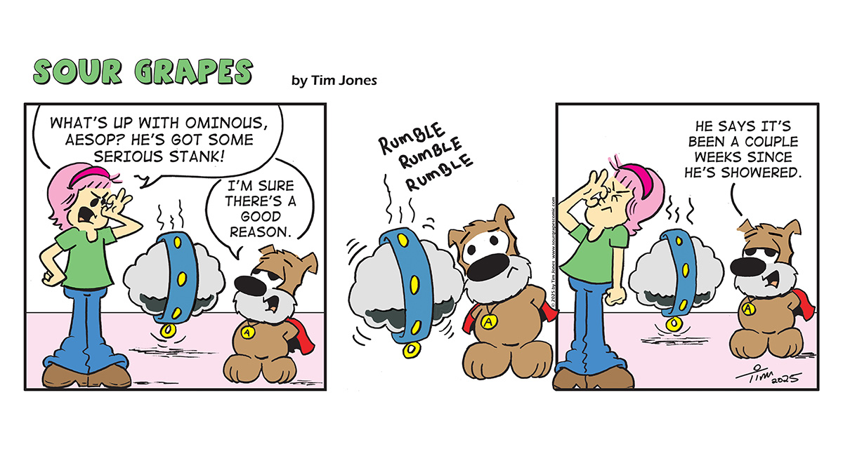 Sour Grapes Comic Strip - Stank 5-9-25