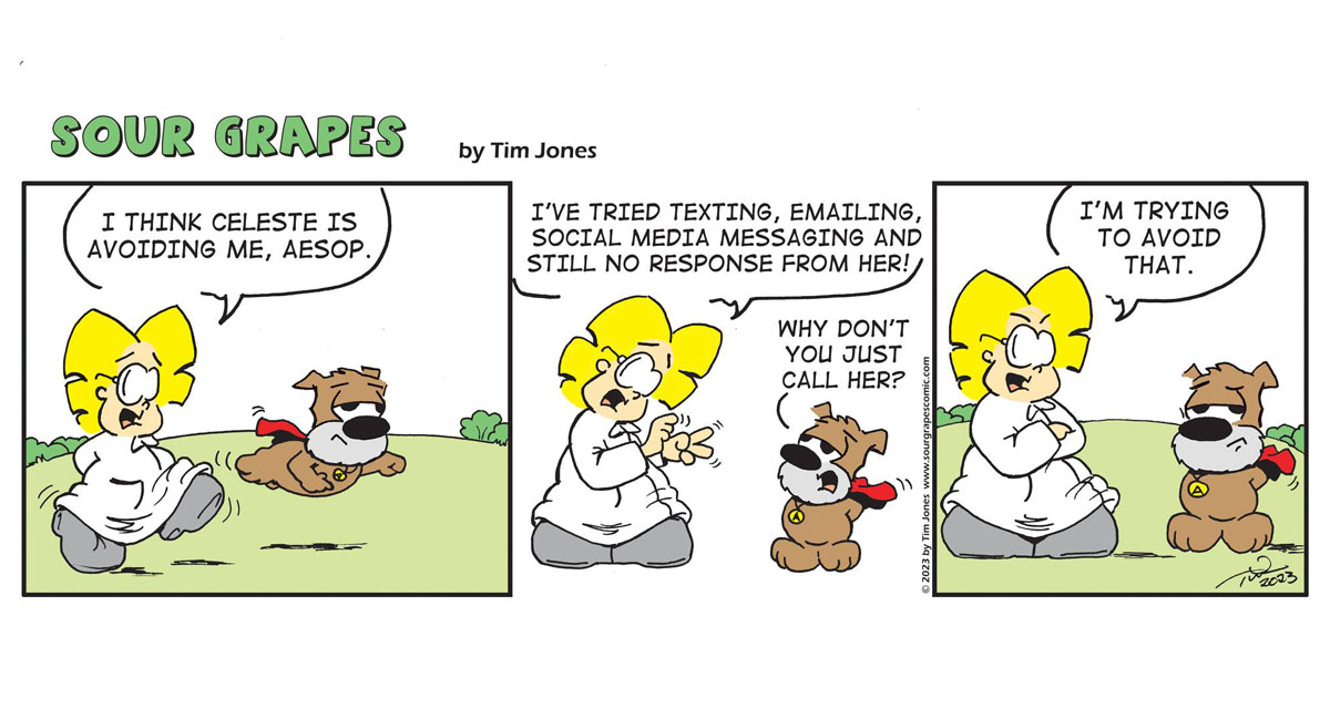 Sour Grapes Comic Strip Avoid