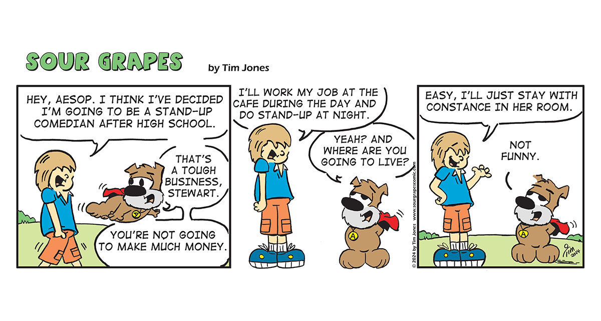 Sour Grapes Comic Strip - Funny 12-13-24
