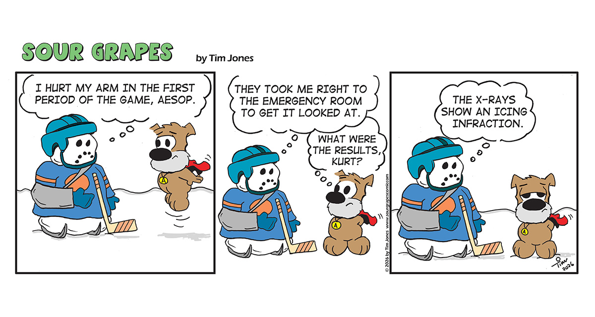 Sour Grapes Comic Strip - Icing 2-20-26