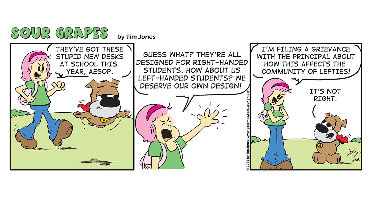 Sour Grapes Comic Strip - Lefty 9-18-26