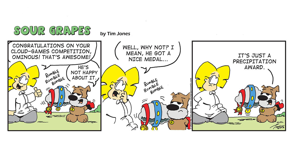  Sour Grapes Comics Strip - Precipitation Award 8-16-23