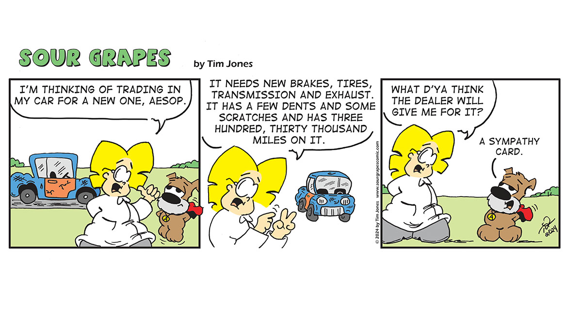 Sour Grapes Comic Strip - Sympathy 6-14-24 
