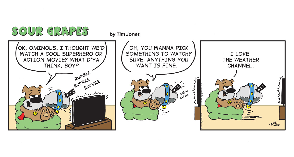 Sour Gpapes Comic Strip TV 3-31-23